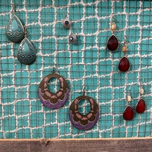 5 pairs of fun, colorful earrings